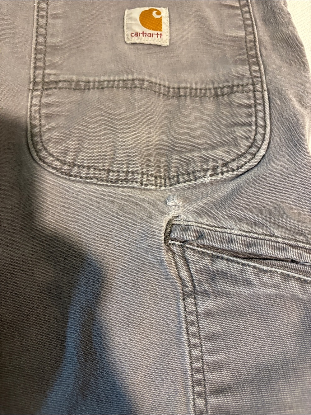 Carhartt Relaxed Fit Gray Utility Work Pants Men’s 32x30 Carpenter Workwear - Picture 10 of 12